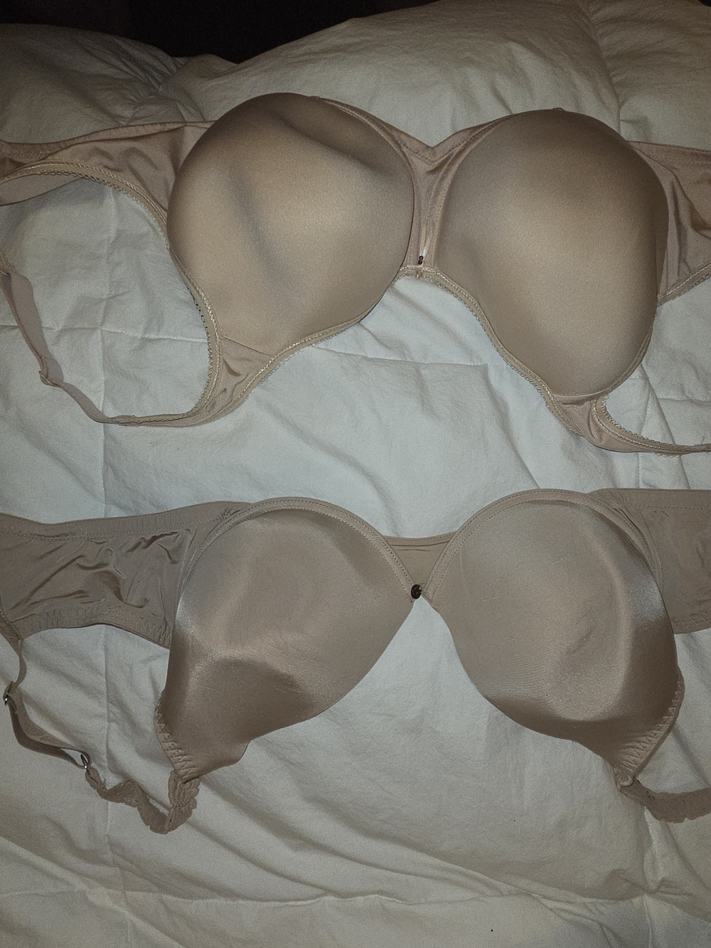 38DD 2 Bras, 1 Wacoal And 1 Natori Nude Strapless Convertible Bra Duo $25 Total